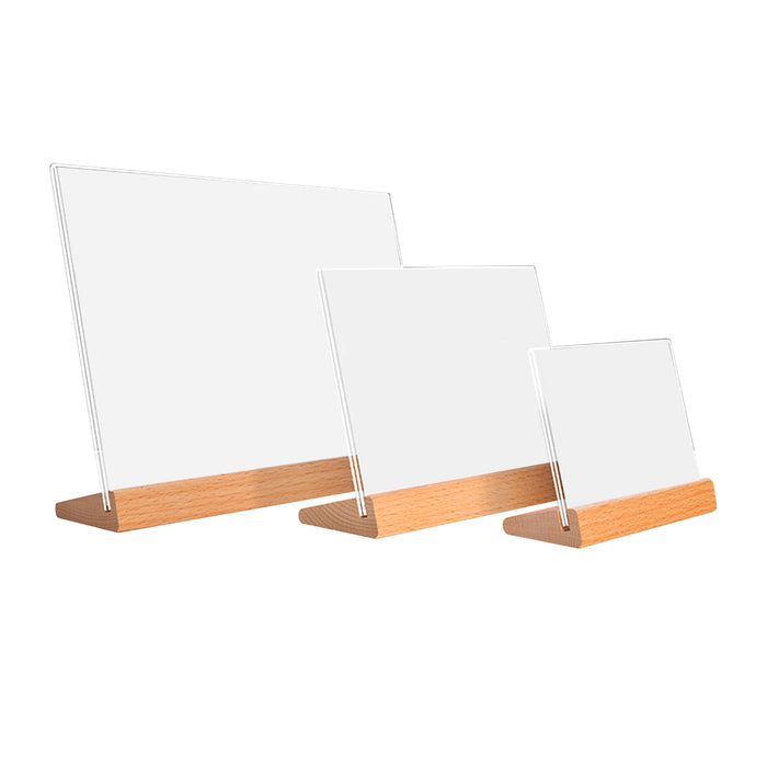 アクリル製 POP立て | 縦横 台座傾斜付き