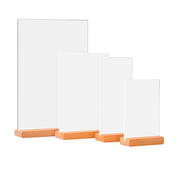 アクリル製 POP立て | 縦型  台座四角タイプ