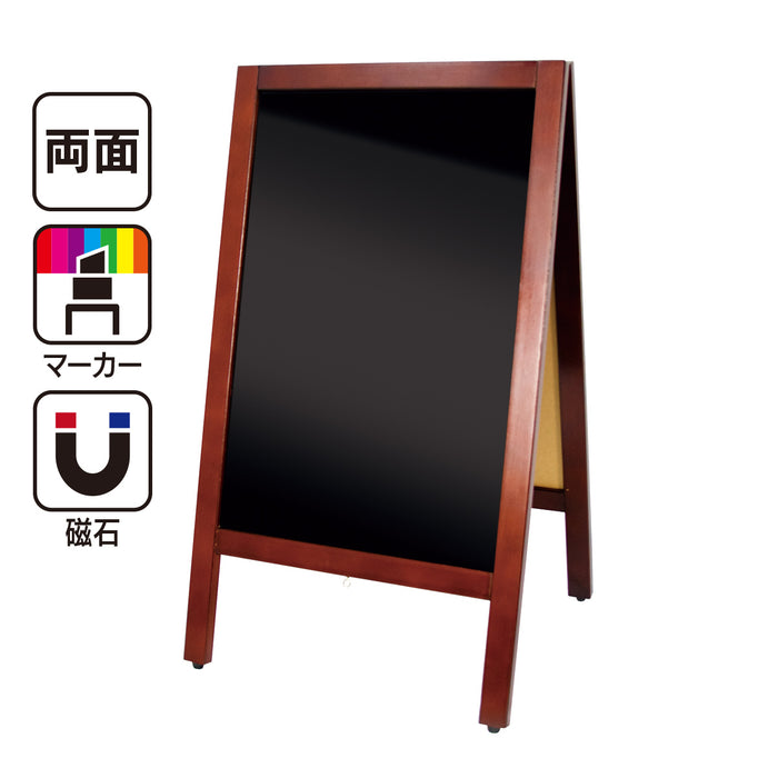 【送料無料】Ａ型 ブラックボード 80Ｍ マーカー専用　磁石４個付