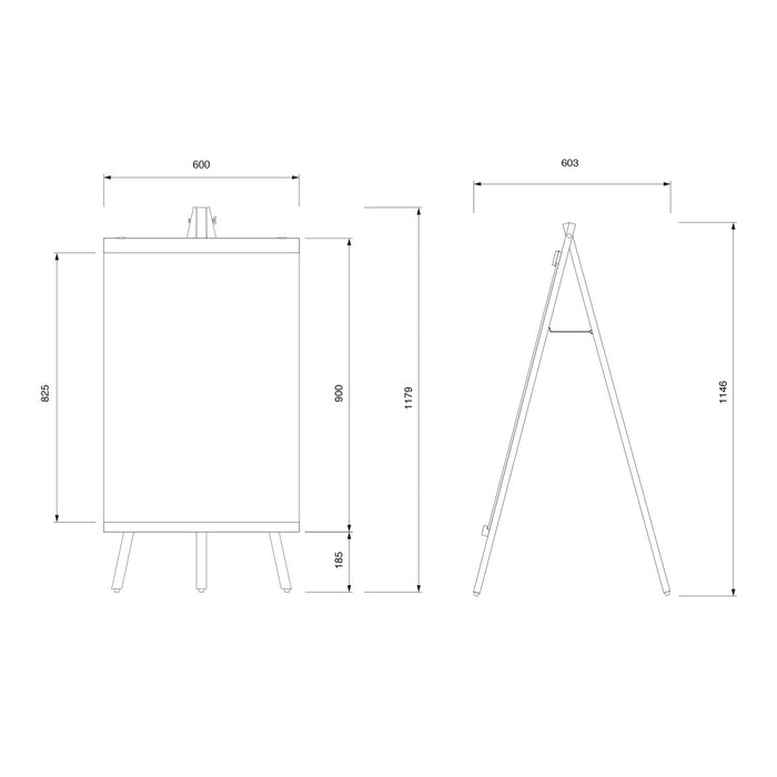 ブラックボード 木製イーゼル アンティーク風