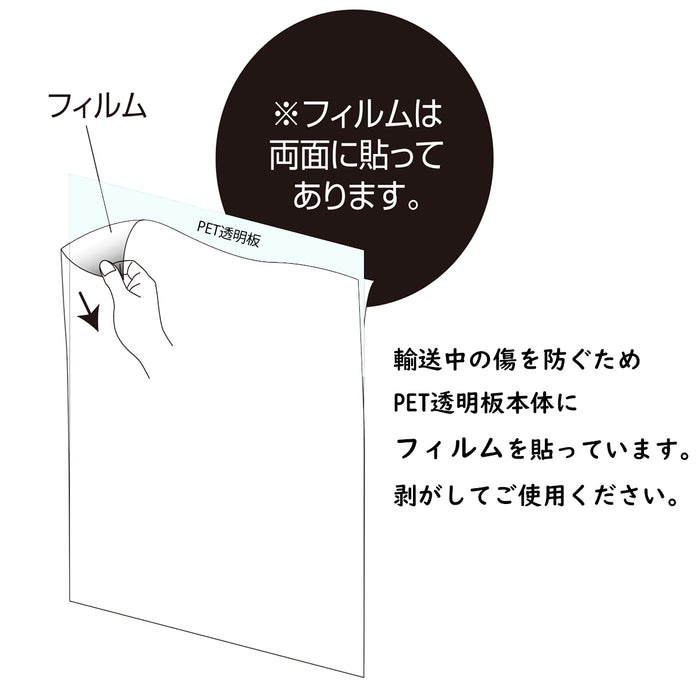 PET 透明板 【A0】 ポスターパネル・スタンド用 保護シート 【1枚入】