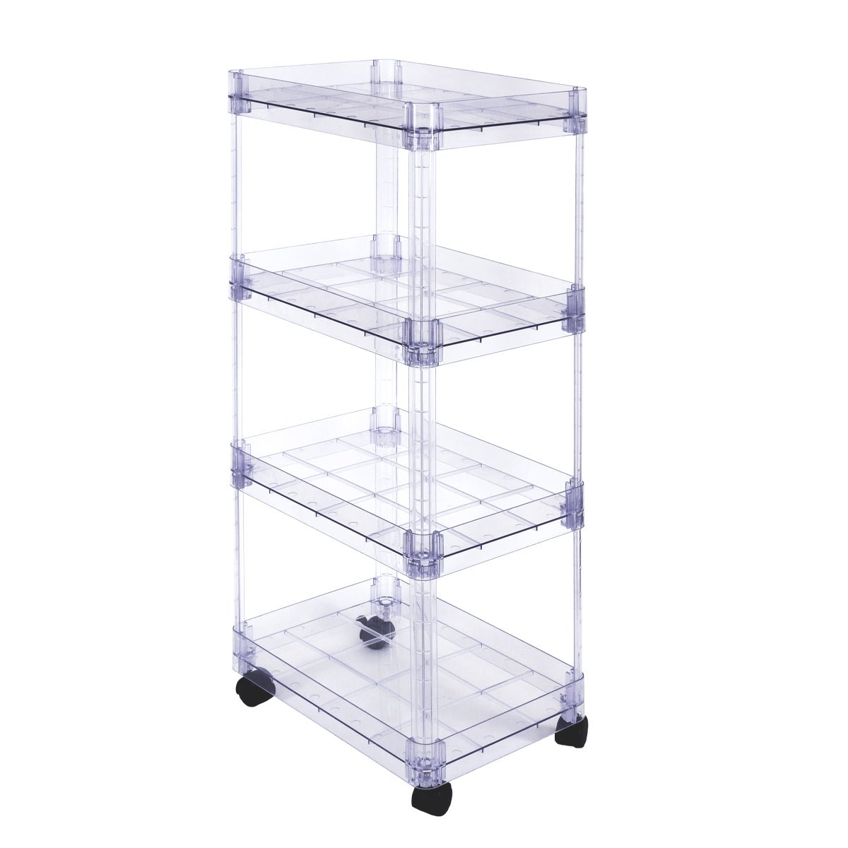 ディスプレイラック クリア 4段— ウリサポ
