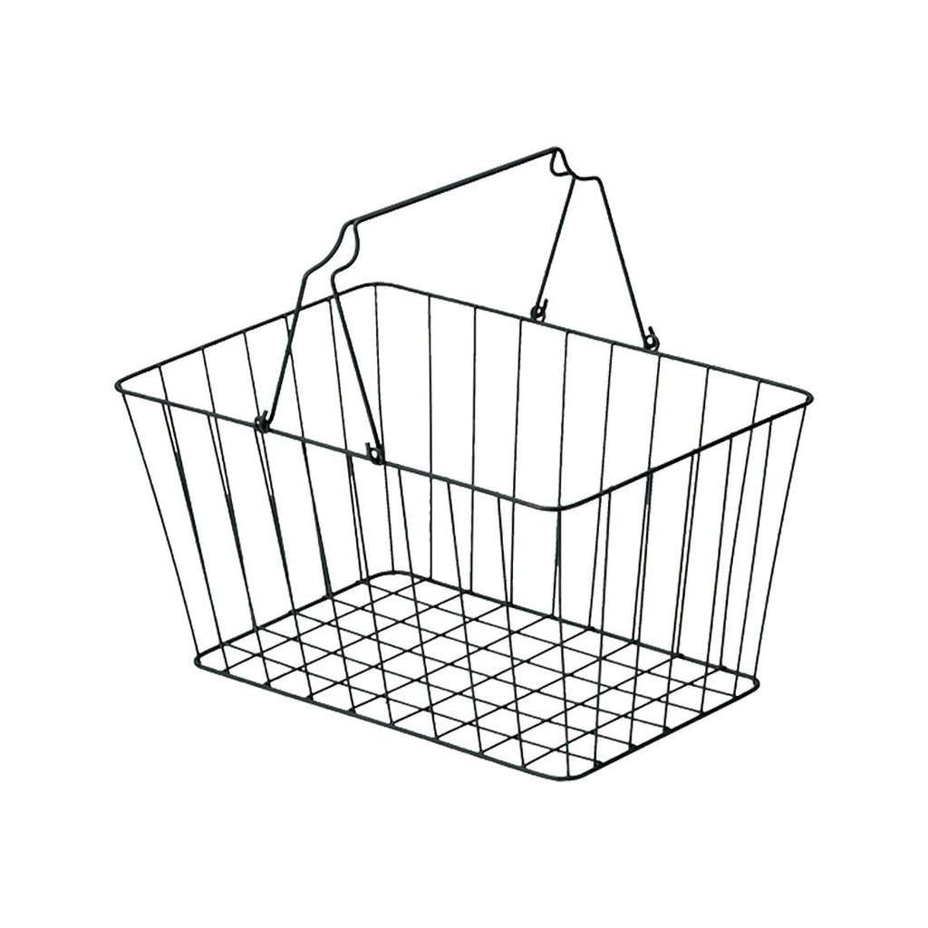55-65 ハンドル付 アンティーク ワイヤーバスケット スクエア 大— ウリサポ