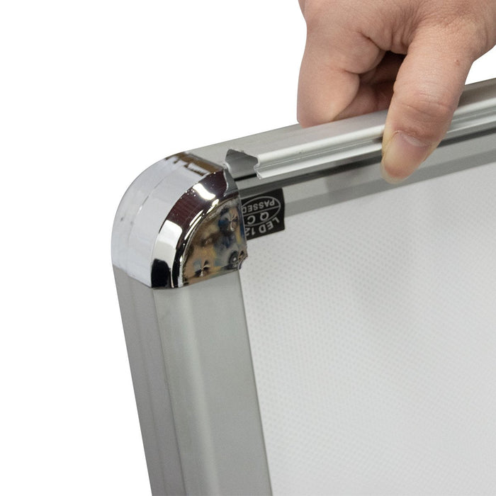 屋外対応 LED ポスターパネルスタンド A1 シルバー 片面— ウリサポ